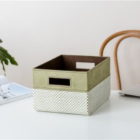 China manufacturer modern style green no lid home desktop storage basket for sale