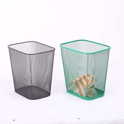 Wastepaper metal mesh trash bin stainless steel wire mesh basket