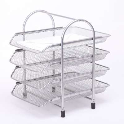 Metal drawer cabinet mesh 5 tier document tray