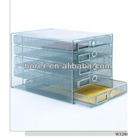 Wire mesh decorative office storage boxes