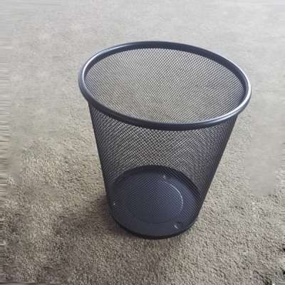 Metal Office Wire Mesh Round Trash Can/waste Bin/waste Paper Basket