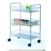 Metal hand carts 3 tier shelf