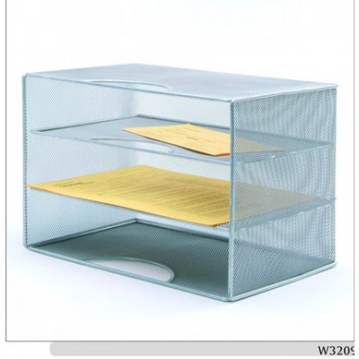 Wire mesh office shelf