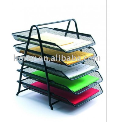 Metal mesh file tray