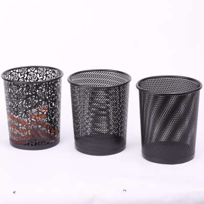 Metal small stainless trash can with low price